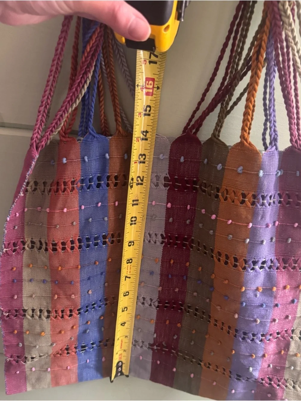 Multicolor Striped Tote Bag - Picture 6 of 11